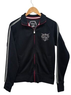 Vintage Y2K Fox Racing Embroidered Crest Full-Zip Track Jacket sz S thumb holes
